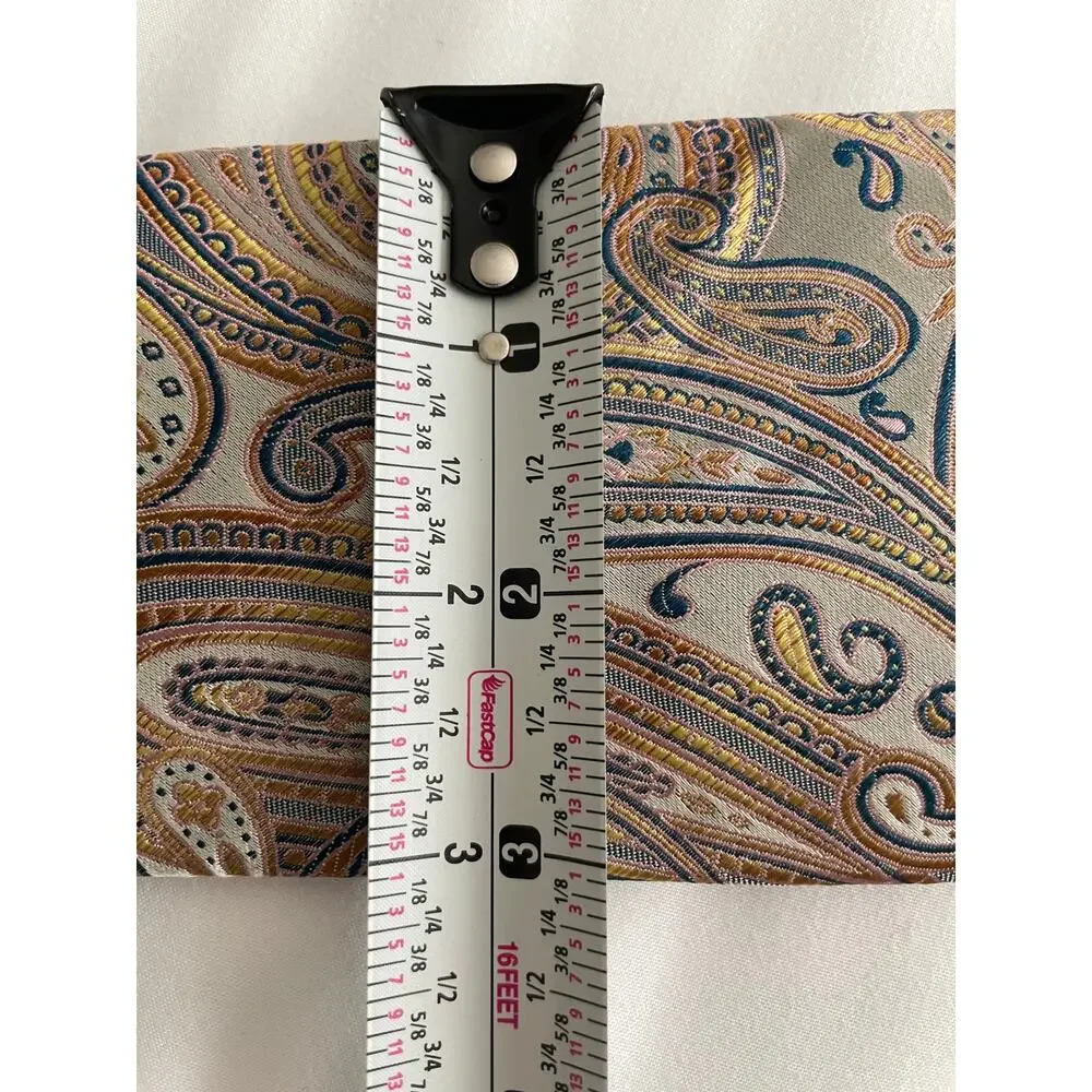 Bruno Piattelli handmade 100% Silk Paisley Tie 59